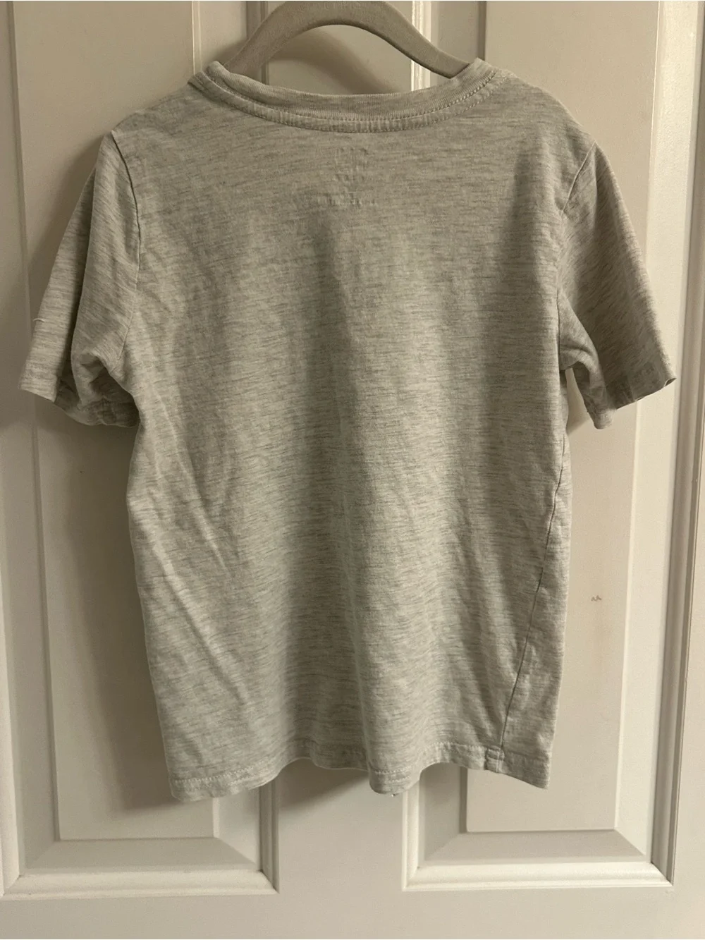 Boys GAP Light Gray Tee with Navy Varsity Logo